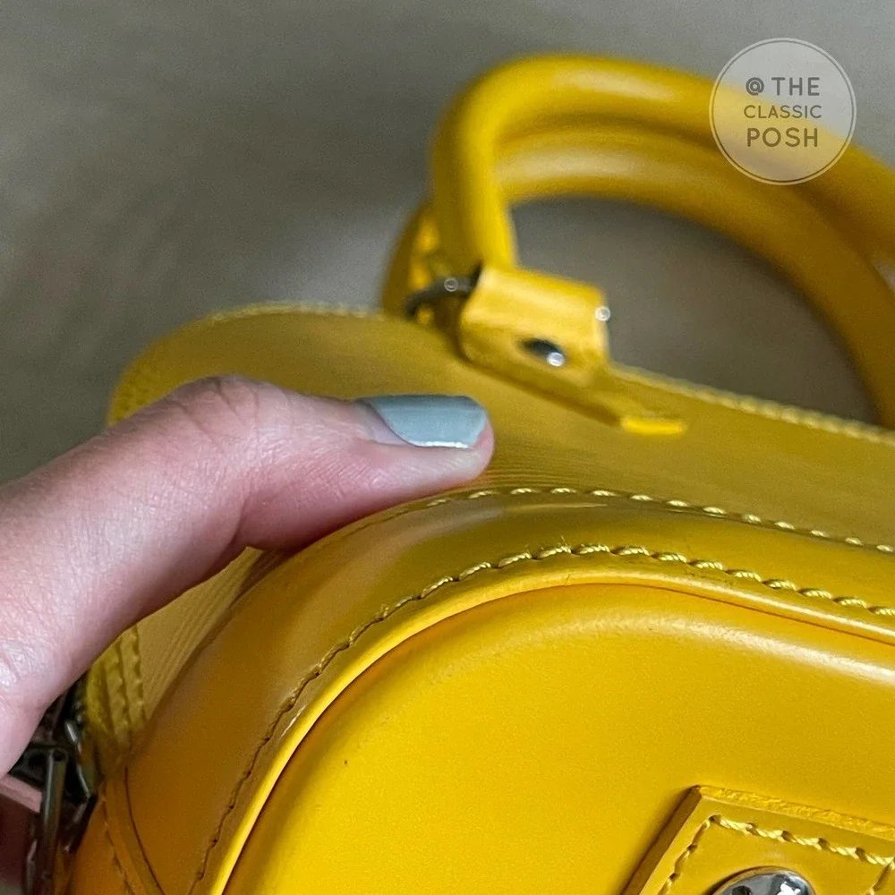 ❌SOLD❌Louis Vuitton BB Alma EPI Citron Yellow Leather Crossbody Bag - Picture 10 of 15